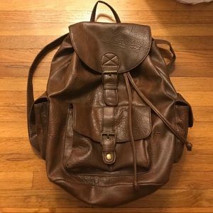 Claire’s Brown Leather Backpack